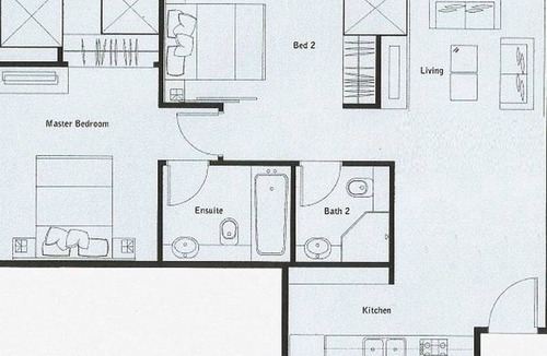 Yan Nawa Apartment | Serviced 2 Bed SCENIC SKY VILLAS with Pool and BTS