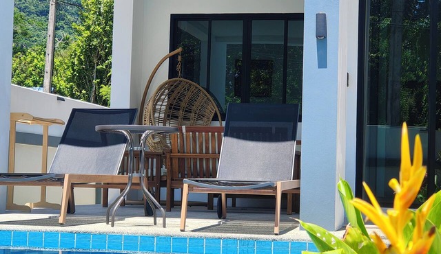 3-bedroom house Kokini with pool 3 min to the beach in Lipa Noi Koh Samui