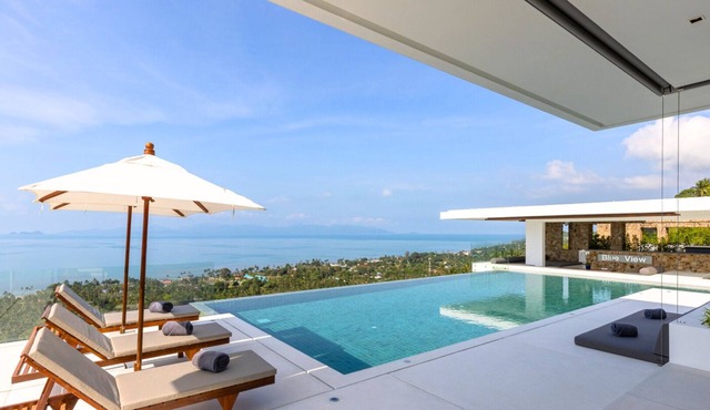 New Listing Grand Blue View Estate - 2 adjacent villa 10BR sleeps 24 Sea Views in Koh Samui