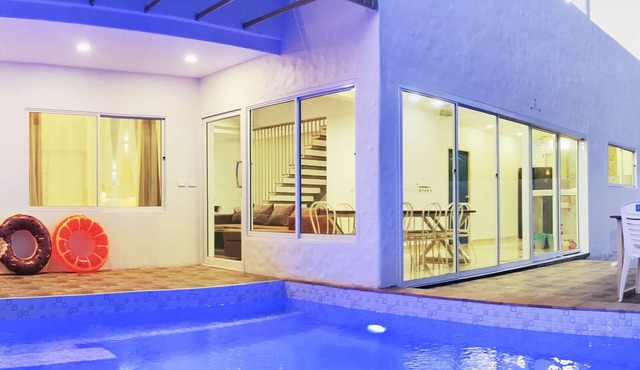 The villa seamlessly blends modern design, refined aesthetics and serene comfort in Muang Pattaya