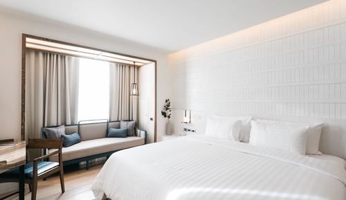 Serene White Double Room (24 Hours Use of Room)