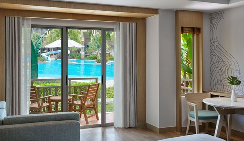 Room, 2 Double Beds, Terrace, Pool View (Larger Guest rm,2Dbls,Pool vw,Terrace)