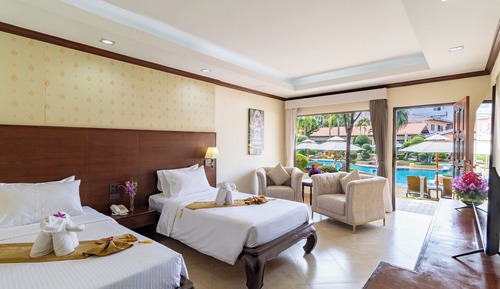 Deluxe Twin Room, Poolside