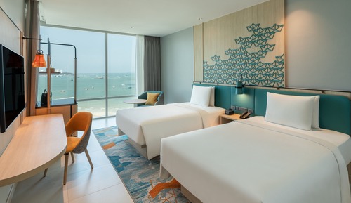 Premium Room, 2 Twin Beds, Beach View (Pattaya, Bay Tower)