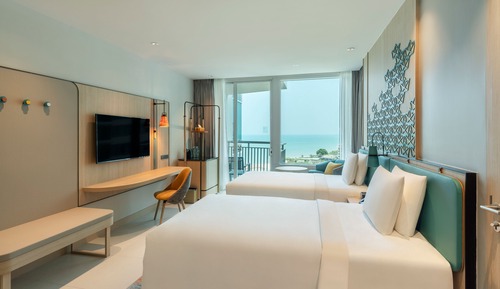 Standard Room, 2 Twin Beds, Sea View (Bay Tower)
