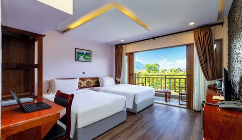 Deluxe Twin Room, Balcony, Garden View