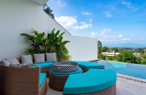 Bophut Hills Villa | Stunning X Space Villa Sea View Infinity Pool