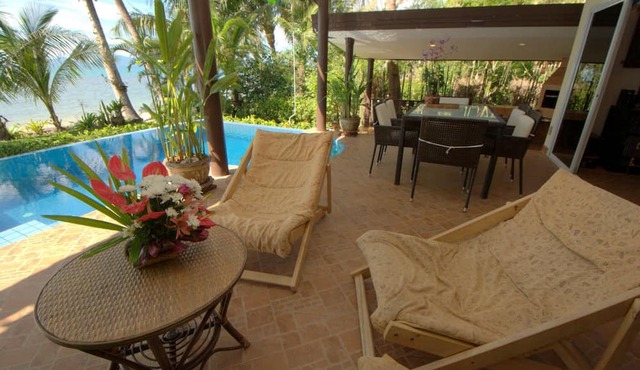 Beachfront Oasis with Private Pool and Jacuzzi on Samui's Bang Por Beach
